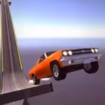 BeamNG: Wild car jump