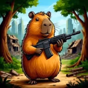 Capybaras with Guns 2. A Game For 2 Players