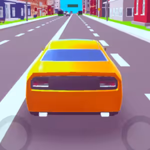 Dangerous road. Run away from cars